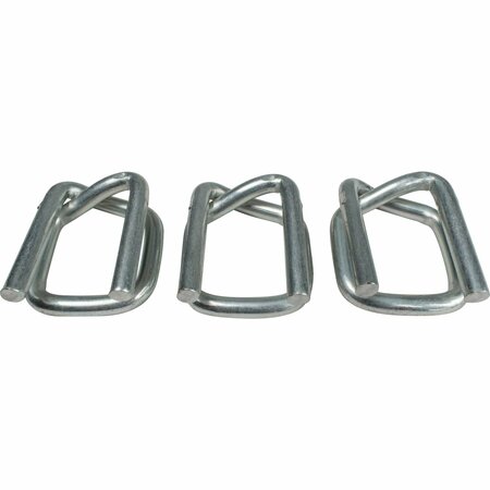 ENCORE PACKAGING Poly  Cord Buckles  1 HD Galvanized Clear Wire, 500PK P100WB3-GA